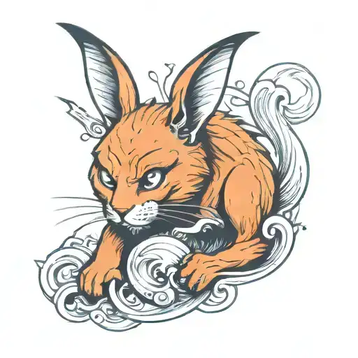 Cat With Mermaid Tail Holding Trident