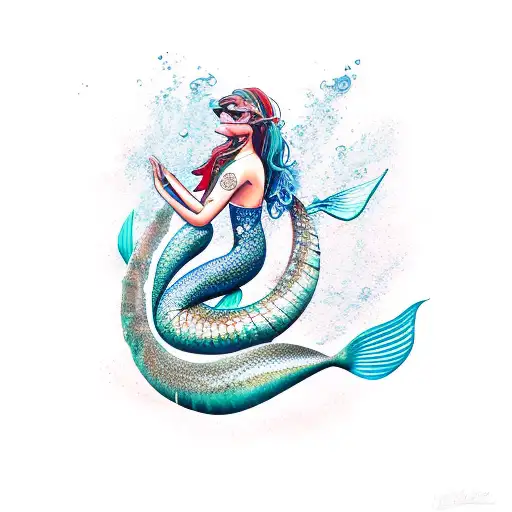 Mermaid Scuba Diver Kelp