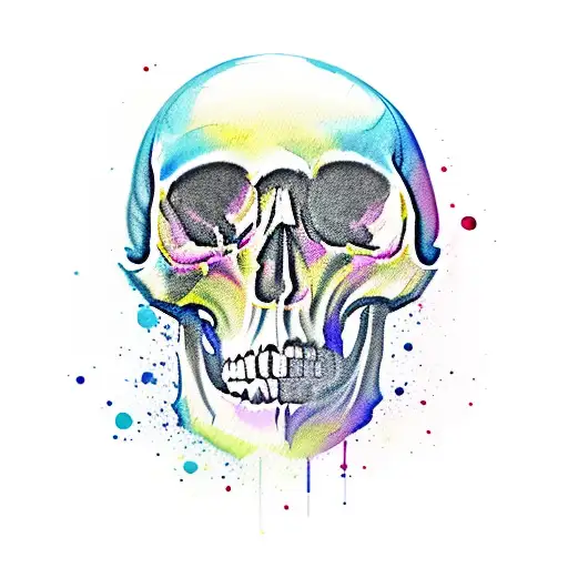Watercolour Skull