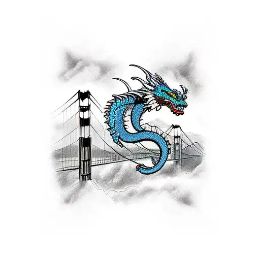 Dragon Over Golden Gate Bridge