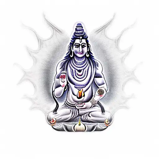 Shiva Tatoo With Broken Heart