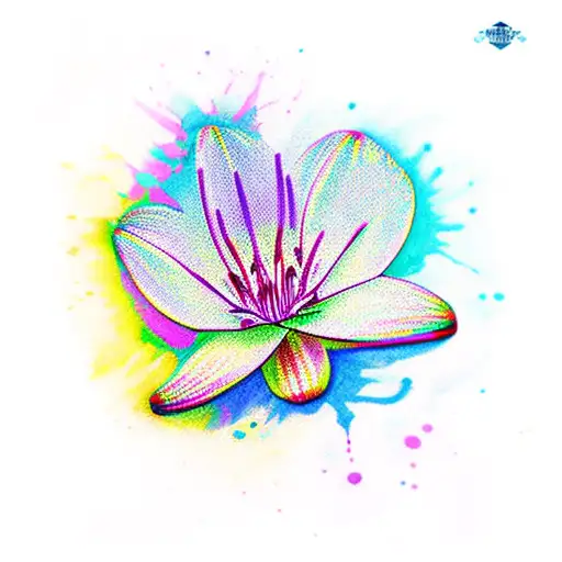Water Paint Rainbow Lily