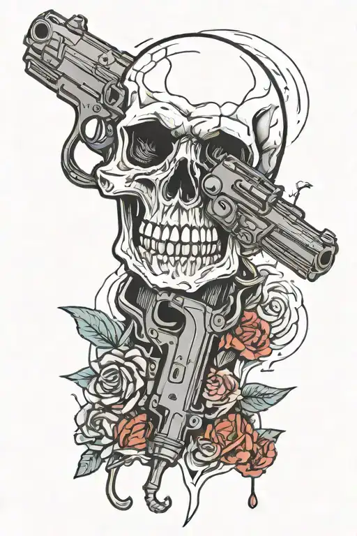 Skull Pistol Bullet
