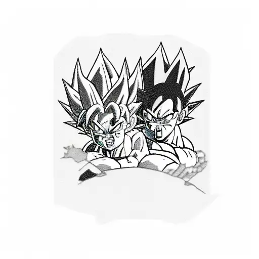 Goku And Vegeta Fighting