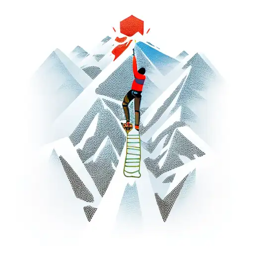 Man Climbing Mountain