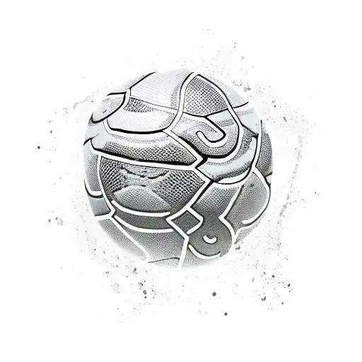 Snake Wrapped Around A Basketball