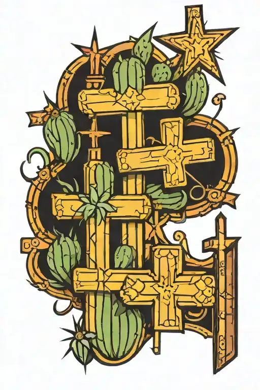Cactus And Crosses