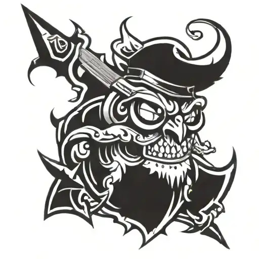 Black Sheap Tattoo Design