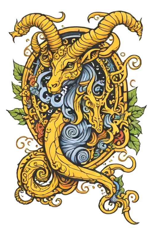 Capricorn Blending Into Pices Zodiac Sign