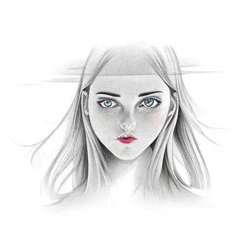 A Car Rearview Mirror With A Girl Face In It