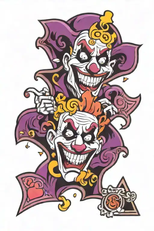 Icp Jokers Cards In Purple Cloud Vortex