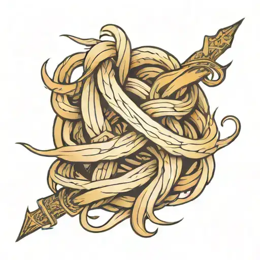 The Word 'Laye' Written Underneath An Image Of A Knot