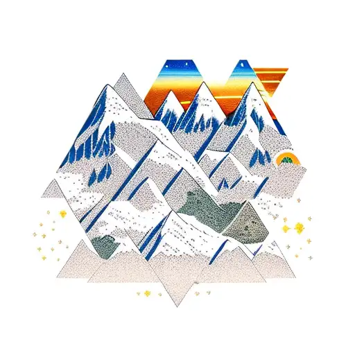 Mountain Scene Saggiatarius Constellation