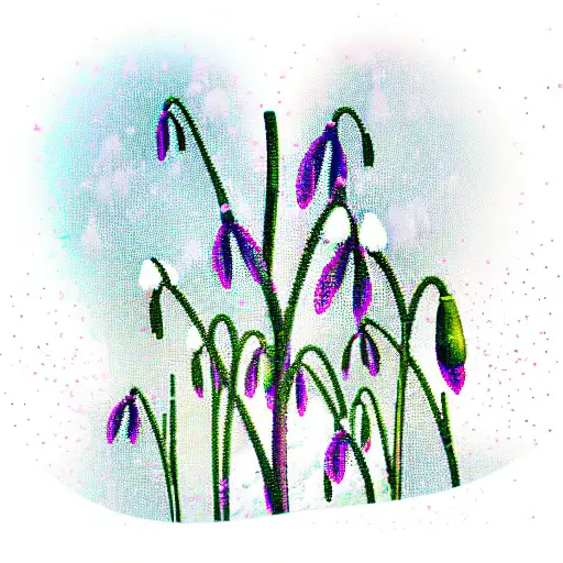 A Book With Snowdrops Around It