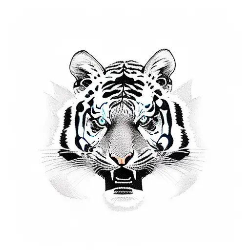 Mean Blackwork Full Tiger