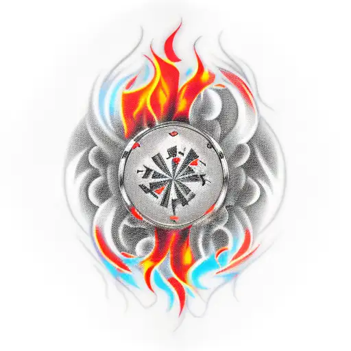 Red And Black Flames