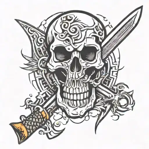 Skull And Crossed Machetes