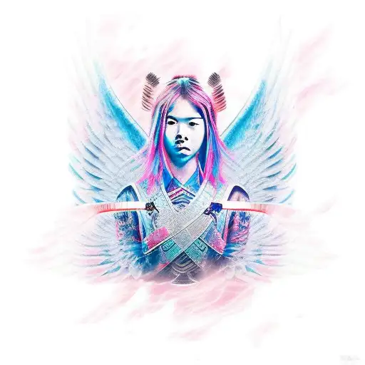 Girl Samurai Angel Wings