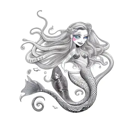 Mermaid And Snake