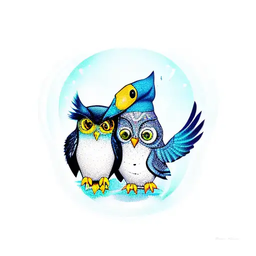Owl And Penguin