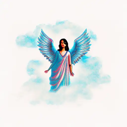 Angel Holding Hand To Sky