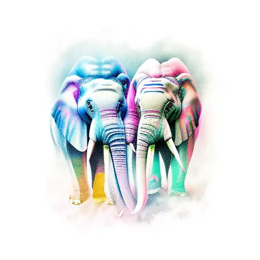 Elephant Tiger Monkey Tails Walking