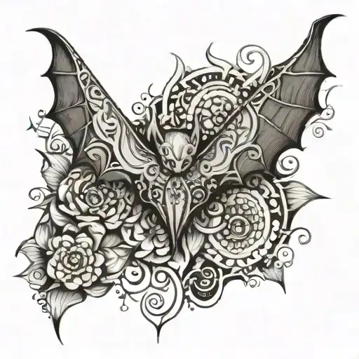 Bat Wings With Mandala