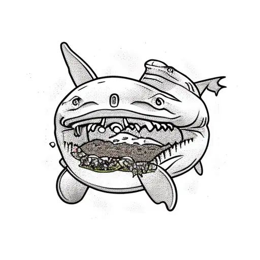 Hammerhead Shark Eating A Taco