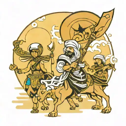 Western Asia Folklore Scene Featuring