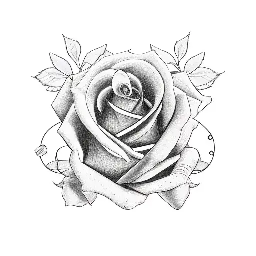 A Bike Or Car Surrounded By Roses And Subtle Christian Symbols