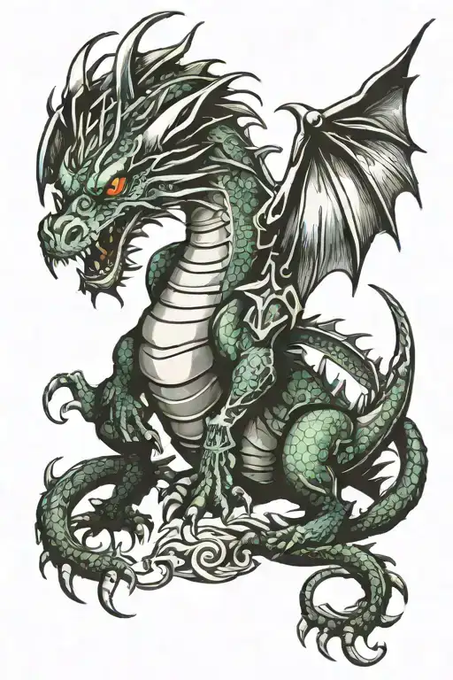 4 Dragon Baby's And Kids Names Writen