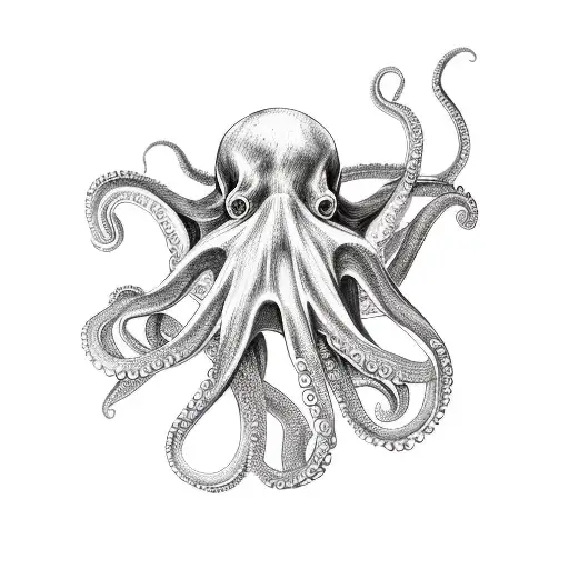 Octopus Devouring Skull