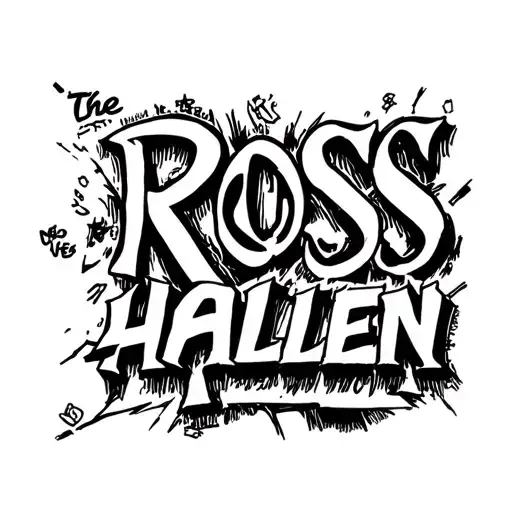 The Word Ross With Can Halen Graphics Inside It