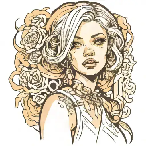 Pretty Girl With Hoens