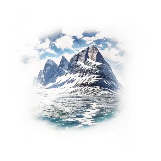 Arm Tattoo With Norway Landscape Including Water And Having Pokemon Roaming