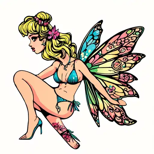 Fairy In Bikini And Miniskirt