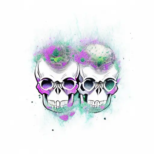 Lovers Forever Skull Purple Strong
