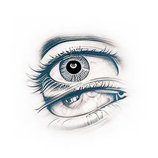 Evil Eye Mini Tattoos Black