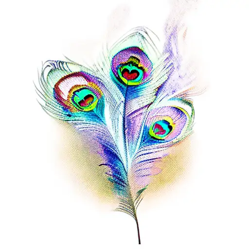 Peacock Feather On Fire