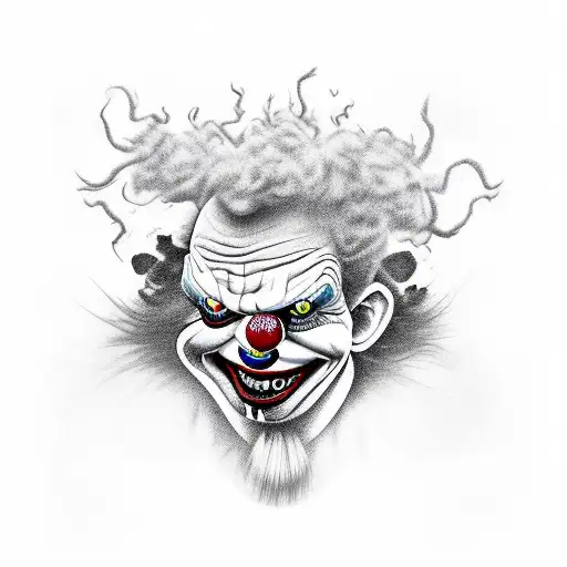 Evil Clown Smoking Meth