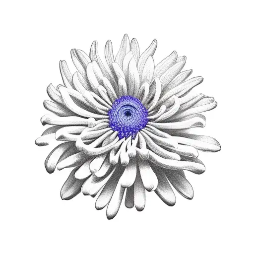 Chrysanthemum Flower With Skull