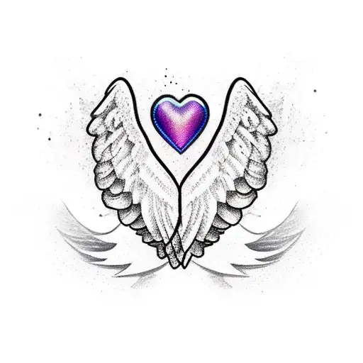 Angel Wings And Heart
