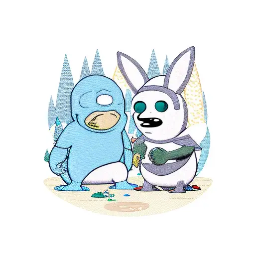 Finn And Jake In A New-school Style Exploring A Mystical Forest