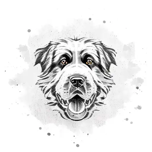 Newfoundland Dog Head