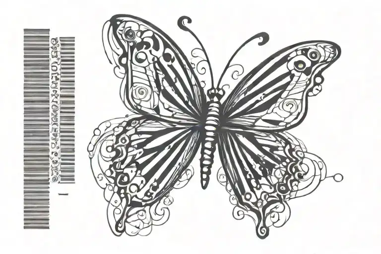 Semicolon Butterfly Barcode