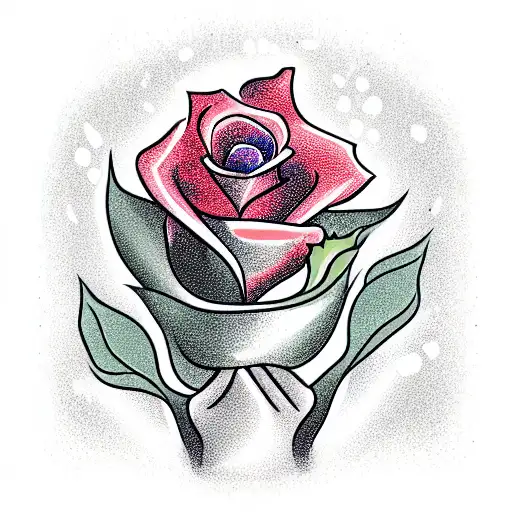 Kid Holding A Rose With Money Leaves Blody Hands