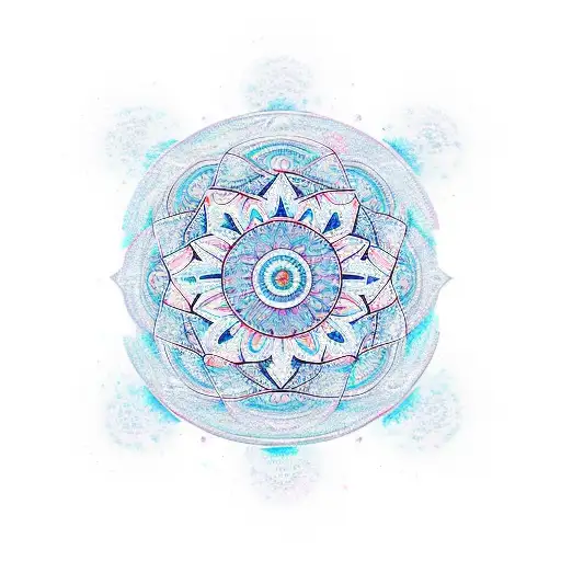 An Aesthetically Pleasing Mandala Design With A Cancer Zodiac Symbol Incorporated