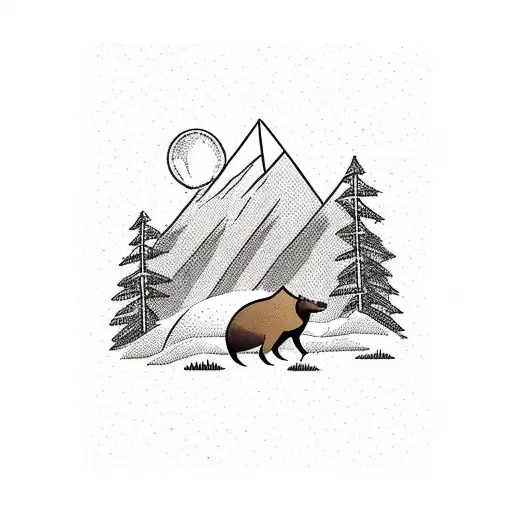 A Majestic Mountain Range With A Capybara Peacefully Reading A Book On The Peak