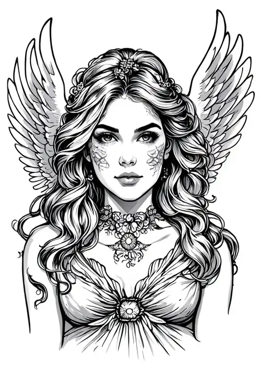 Women Portrait With Angels