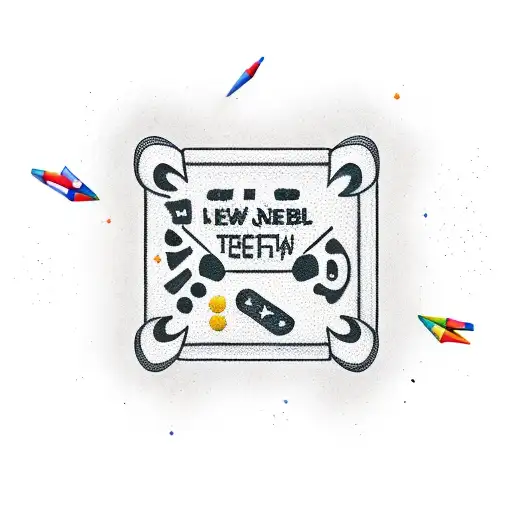 A New-school Tattoo Of A Youtube Play Button Made Out Of Dog Treats